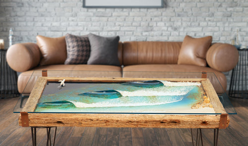 Surfing driftwood Coffee table LED