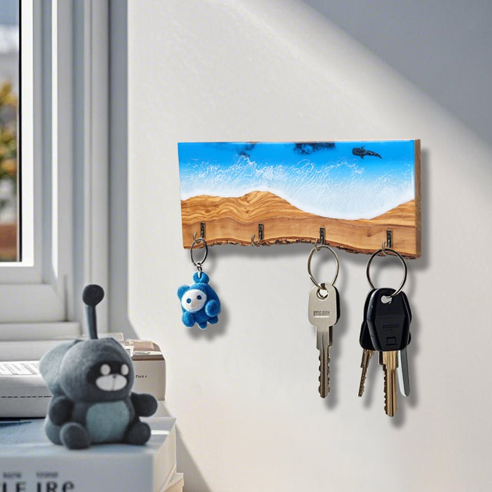 Keyholder holder olivewood whale shark
