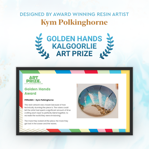 KPWaveArt Natural Wood Resin Key Holder