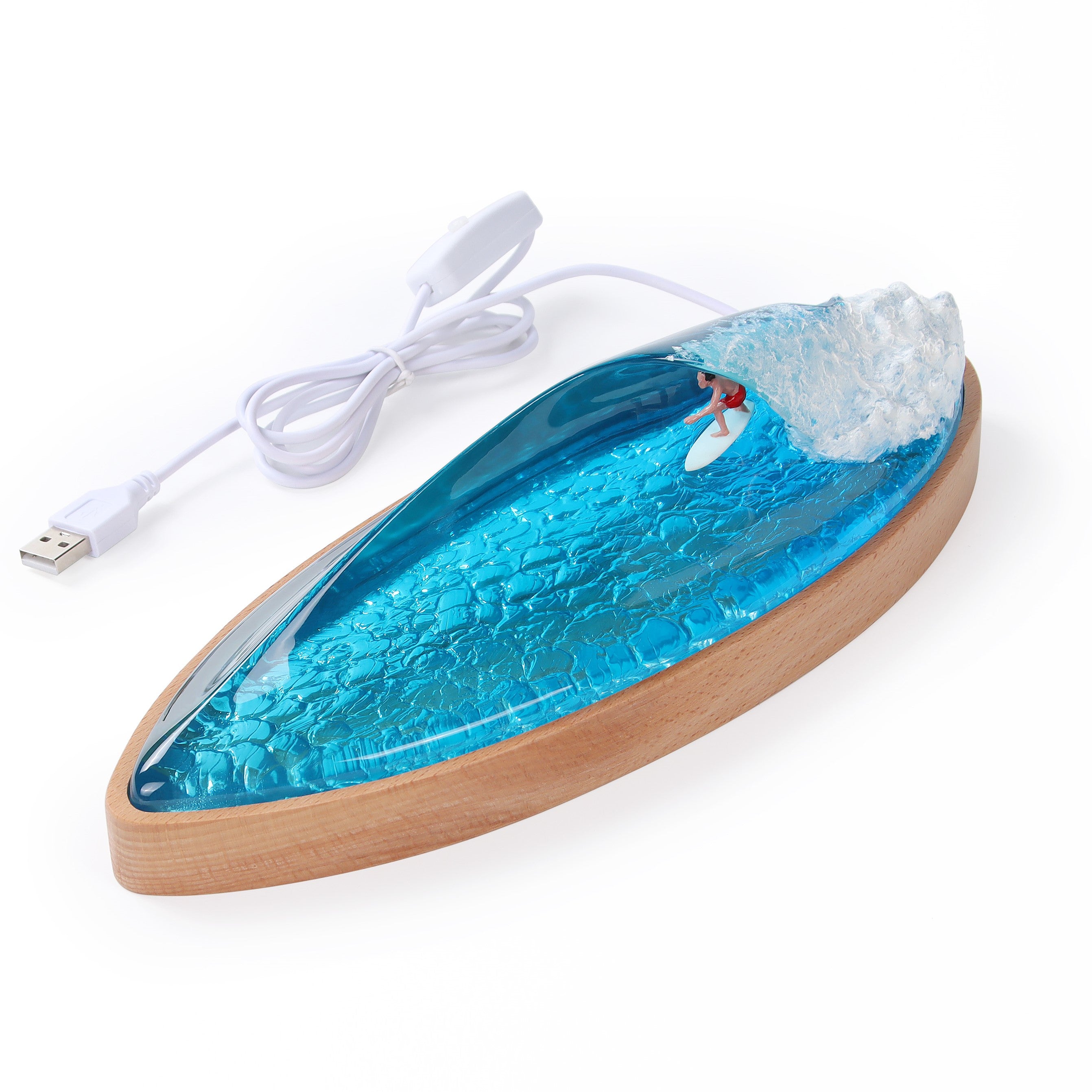 resin lamp, wave lamp, surfing lamp, wave lamp surfer, surfing art, surfboard art, surfng trophy, wave light, resin light, wave sculpture