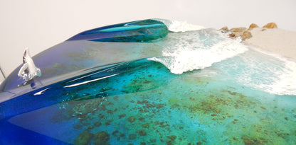 Resin art coffee table Fantasea Island 600