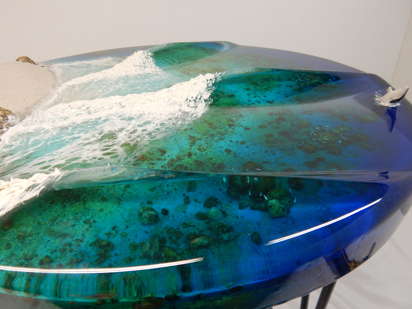 Resin art coffee table Fantasea Island 600