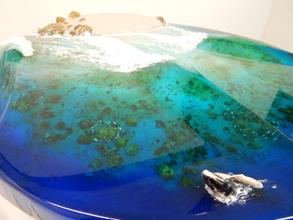 Resin art coffee table Fantasea Island 600