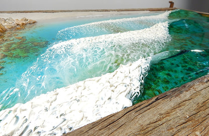 Surfing driftwood Coffee table LED