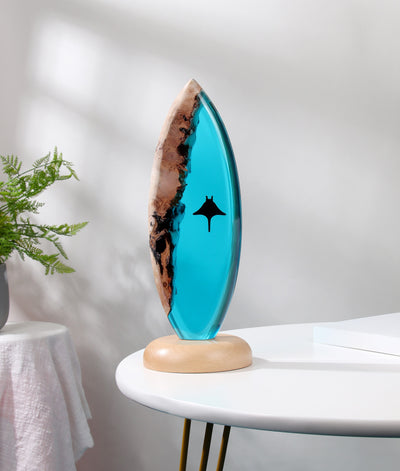 Surfboard resin lamp