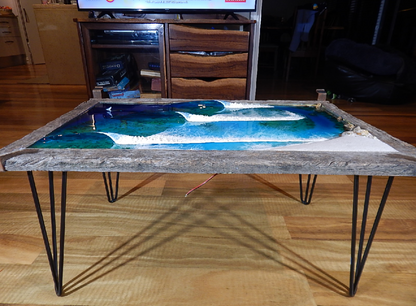 Driftwood beach coffee table