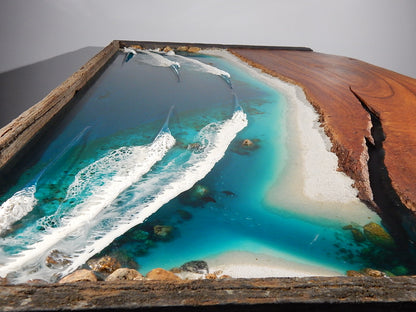 resin art coffee table. Banksia beach