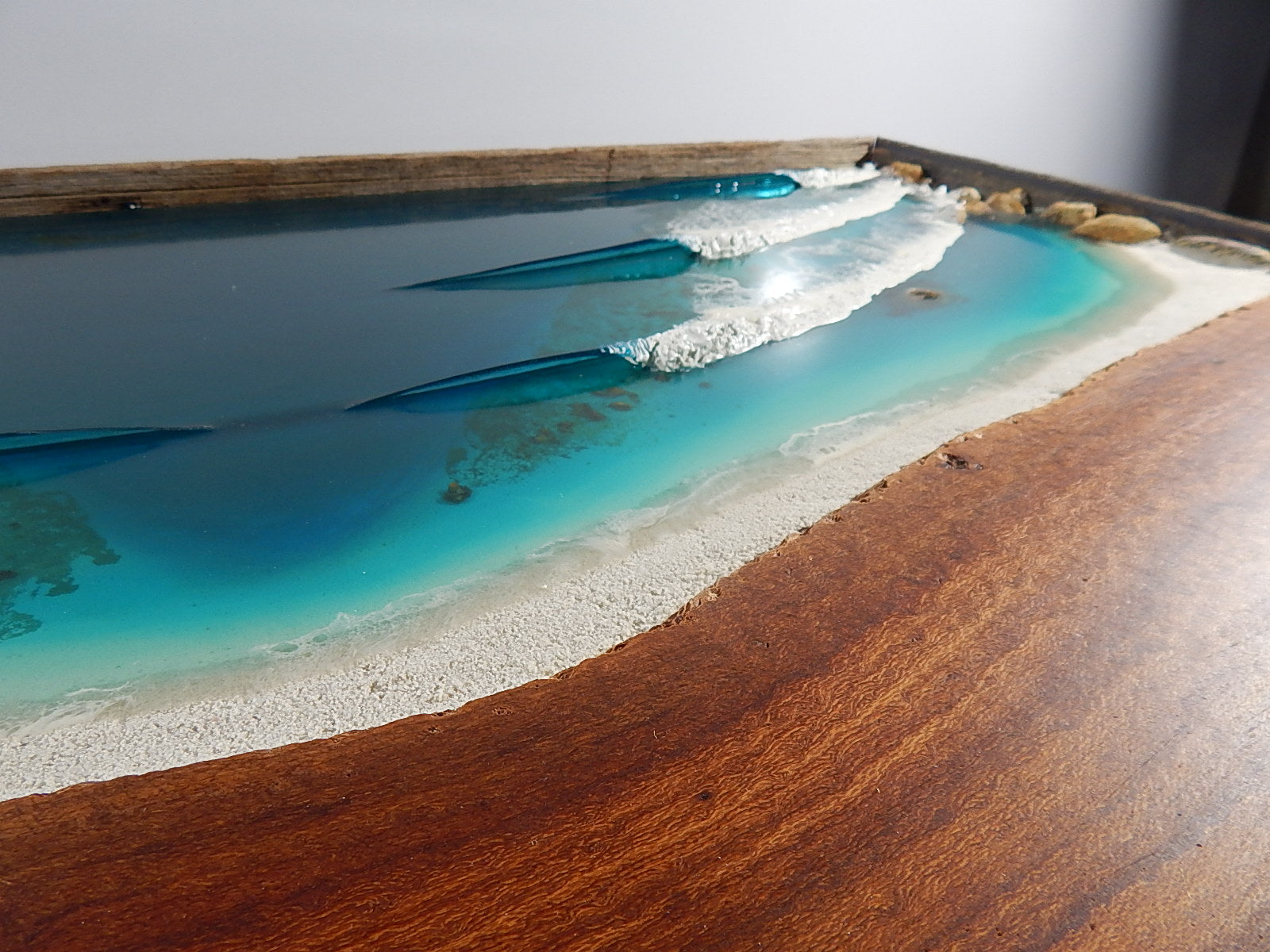 resin art coffee table, banksia beach