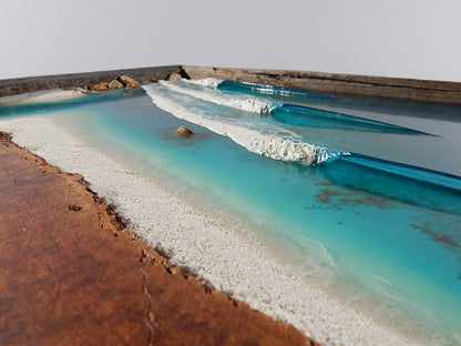 resin art coffee table. Banksia beach