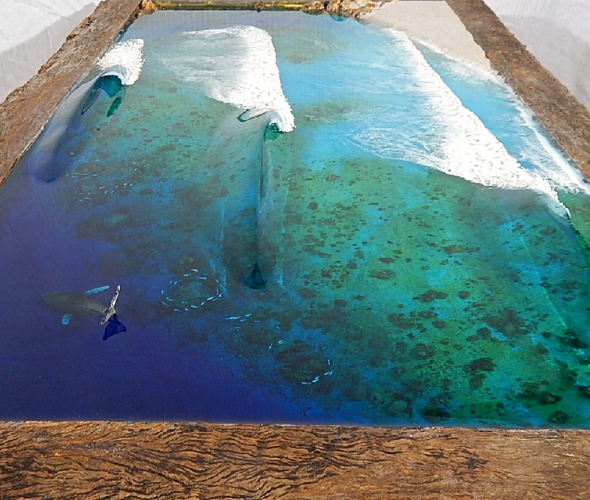 coffee table art, resin surf art